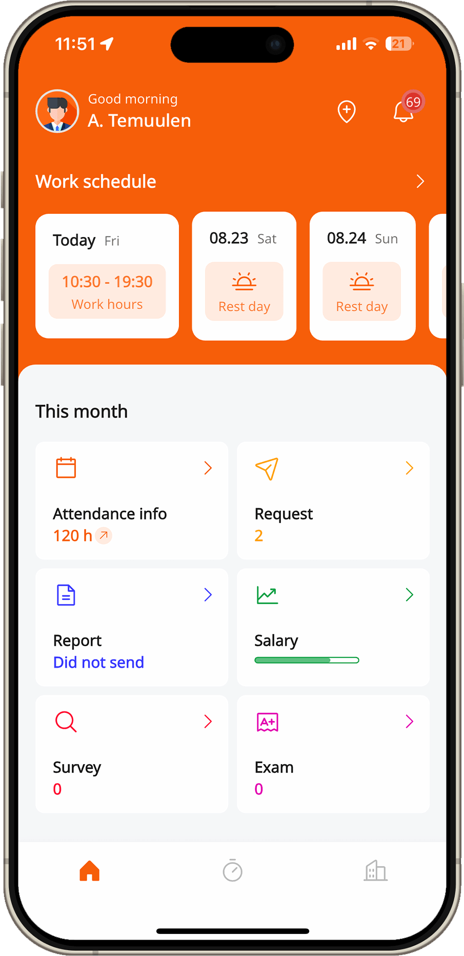 App Dashboard Screen